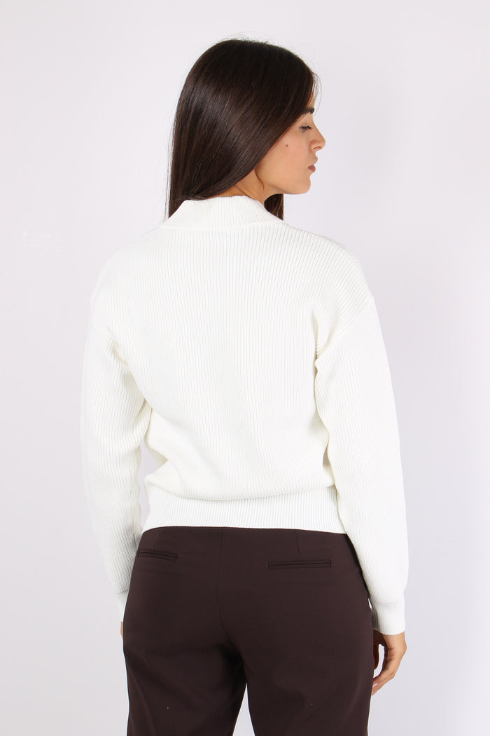 Castelrosso Cardigan Costa Fib Milk-3