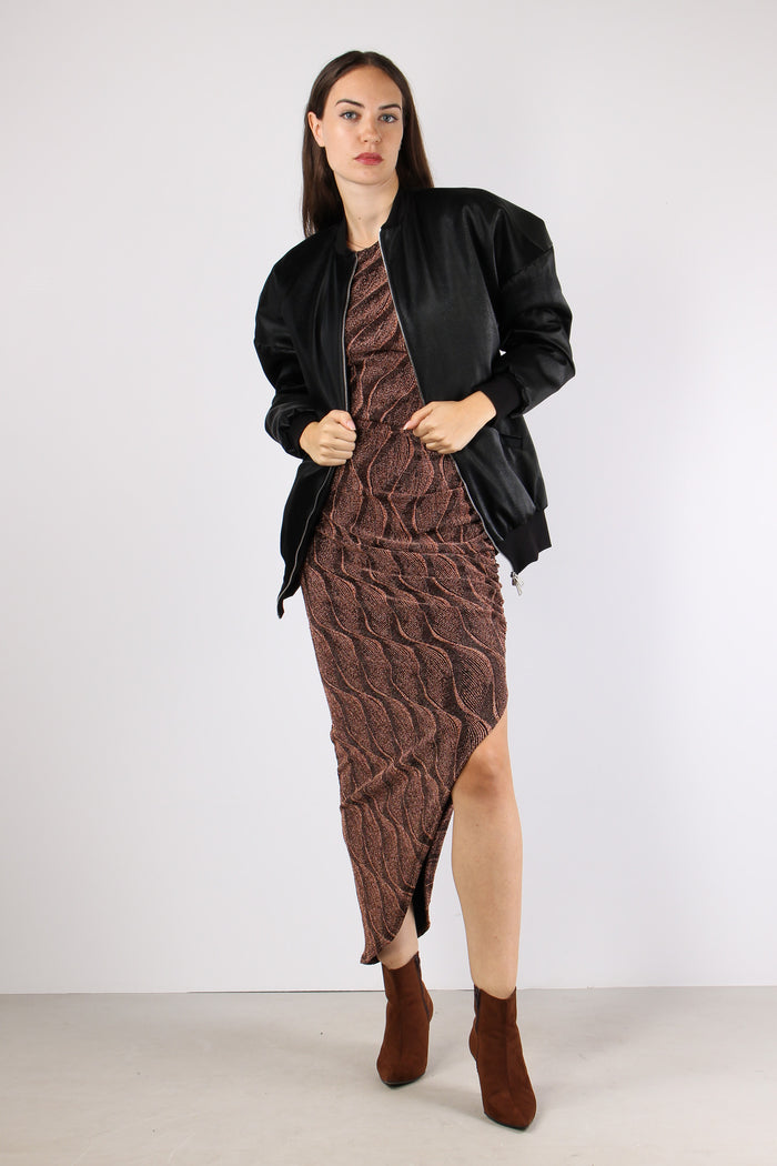 Abito Fantasia Lurex Bronzo-6