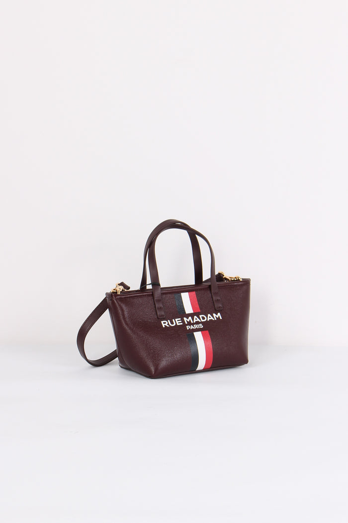 Mini Shopping Banda Monogram Burgundy-6