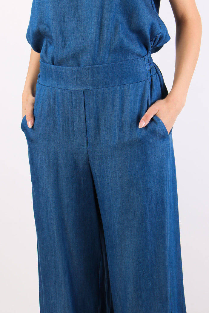 Pantalone Palazzo Chambry Denim-7