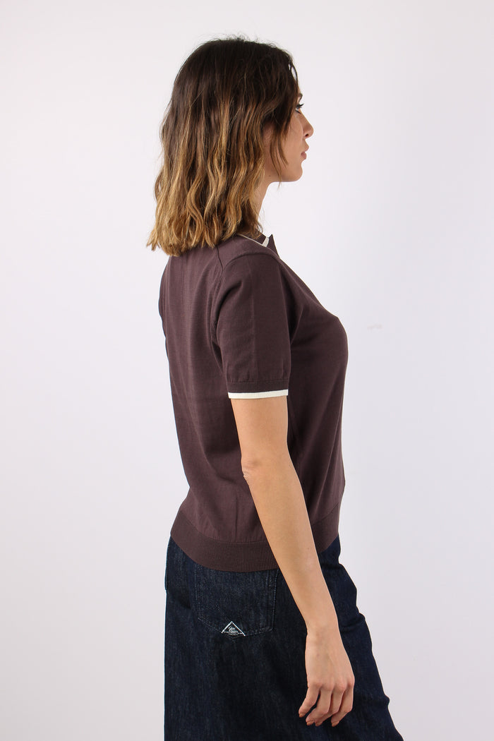 Polo Derby Profilo Contrasto Moro/beige-6