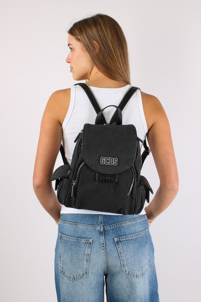 Zaino Denim Logo Black-6