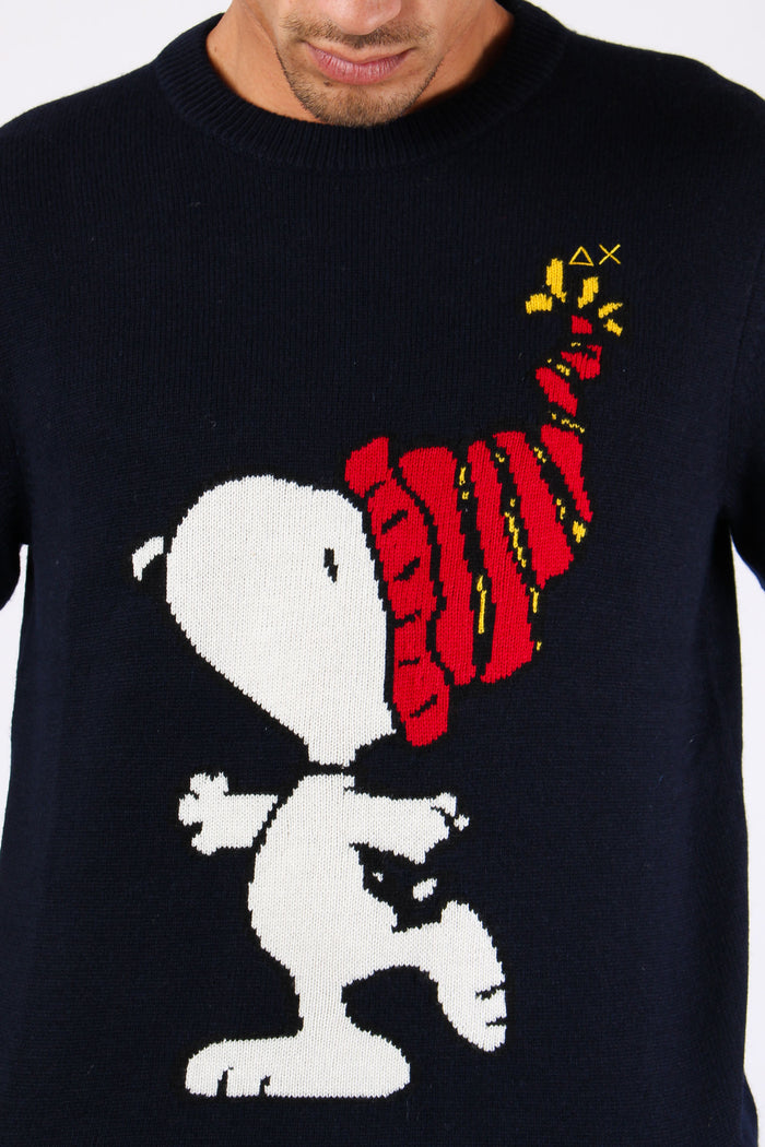 Maglia Logo Grande Snoopy Navy Blue-6