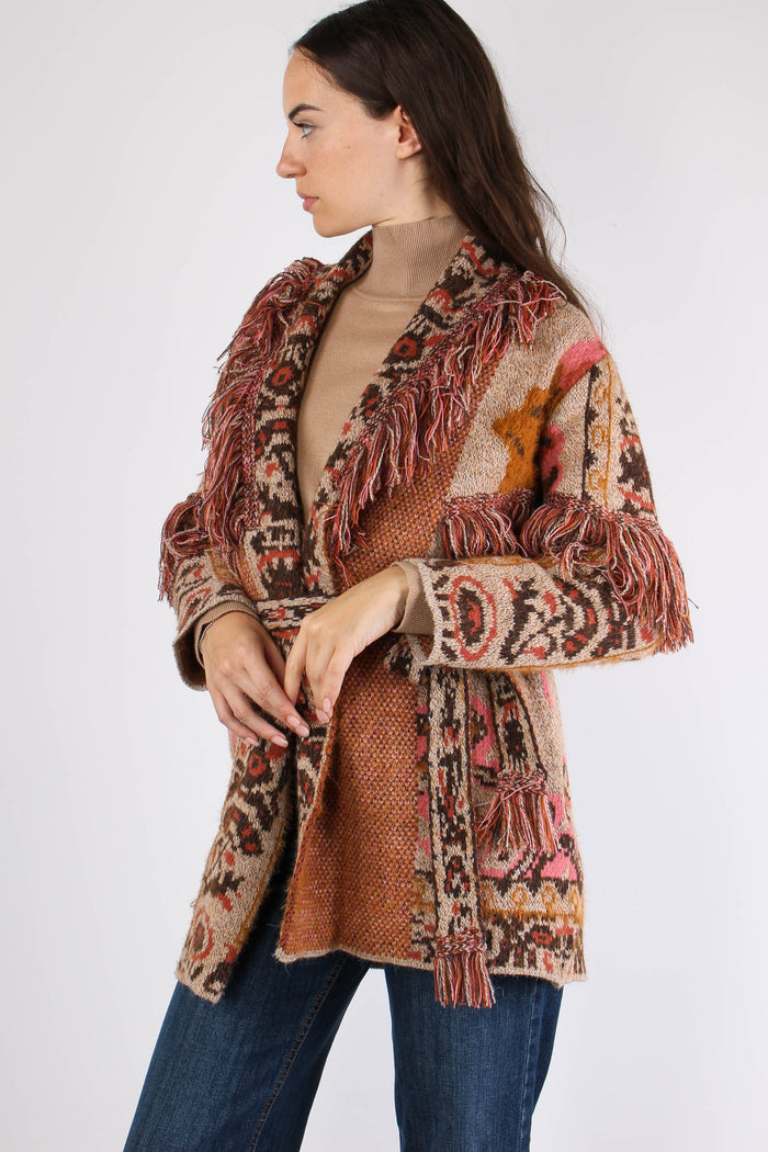 Cardigan Peruviano Frange Fantasia-9