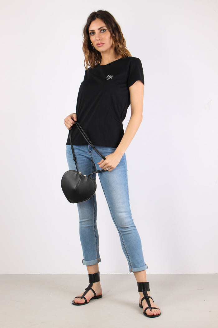 T-shirt Logo Piccolo Nero-4