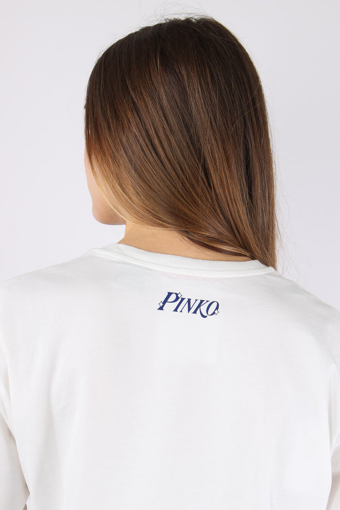 Strepitoso T-shirt Stampa Cola Bianco/blu-8