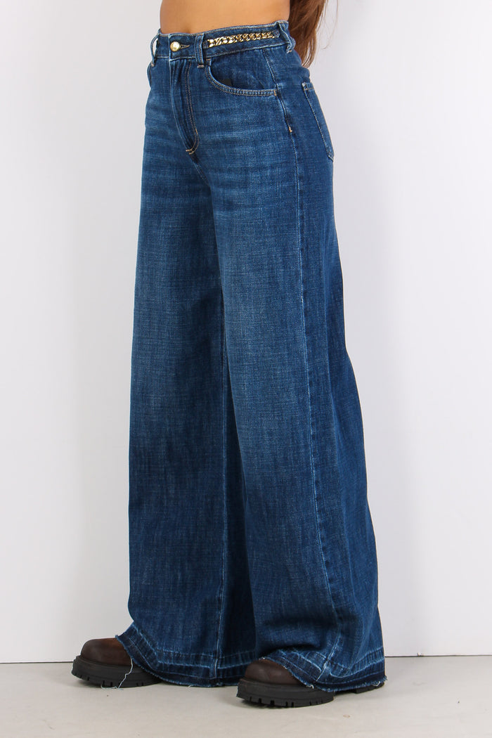 Lullucat Denim Palazzo Catena Denim Scuro-4