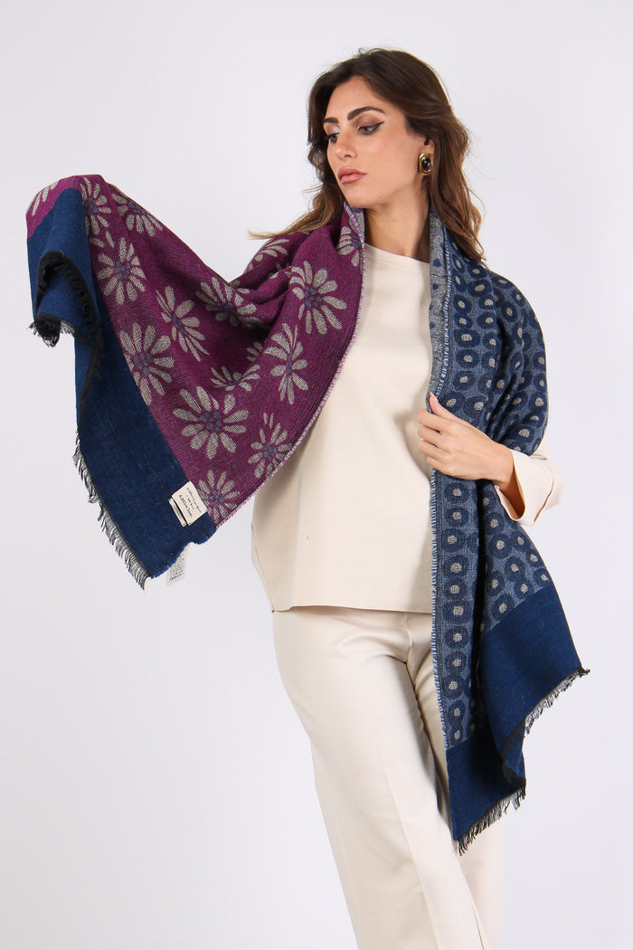 Sciarpa Blu/viola-2