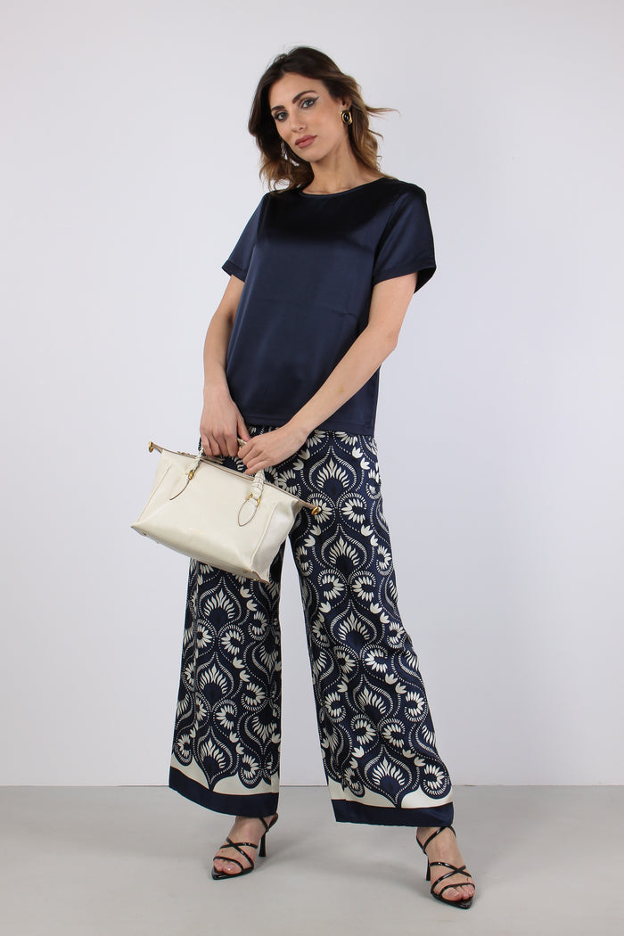 Wkdzona T-shirt Bimateriale Blu
