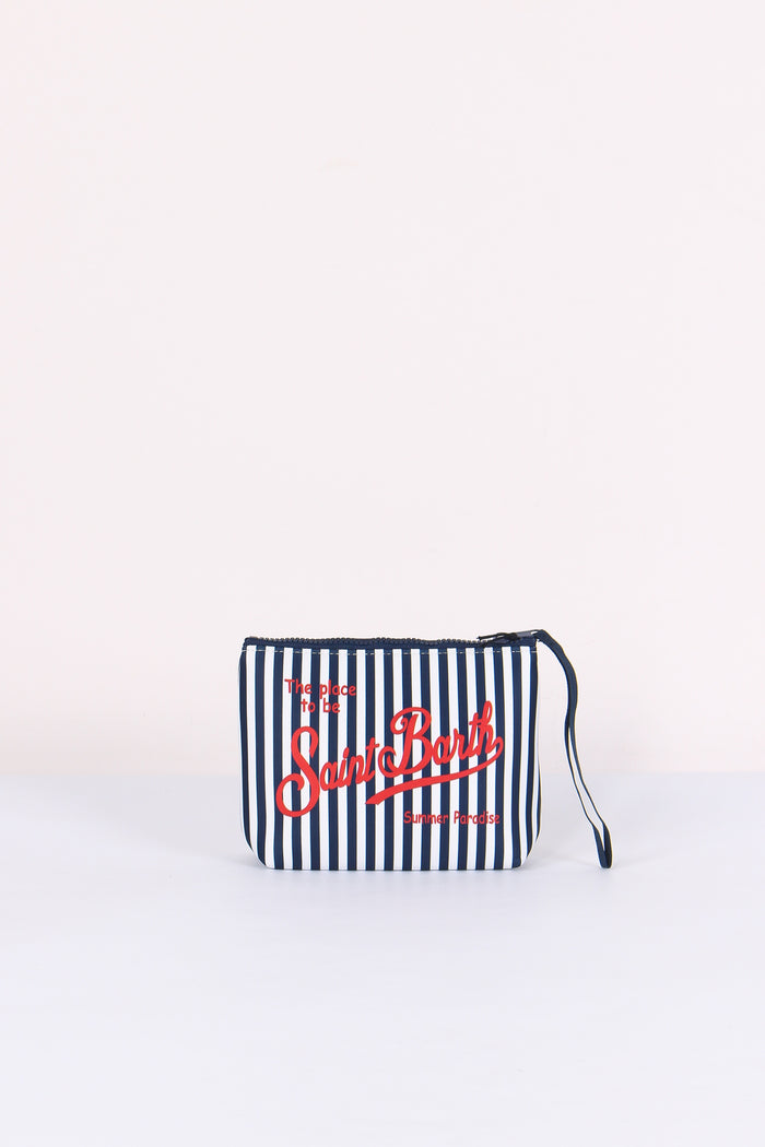 Aline Pochette Righe Blu/bianco-7
