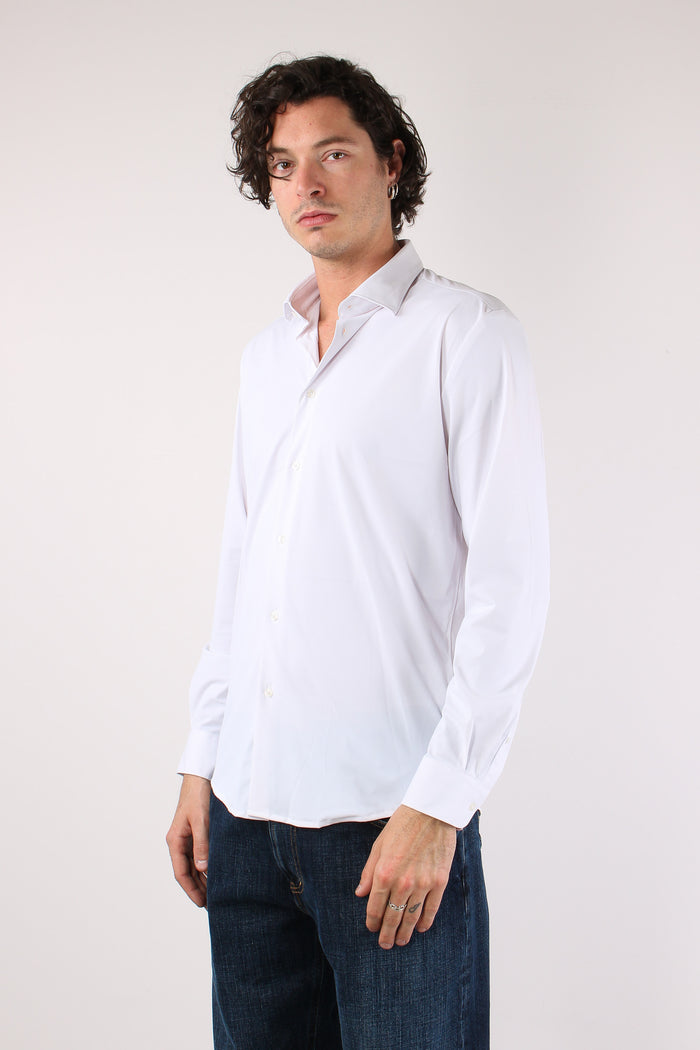 Camicia Tessuto Tecnico Bianco-4