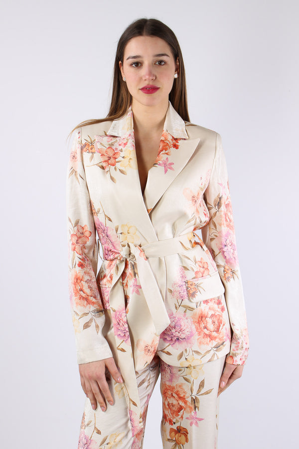 Giacca Cangiante Fantasia Fior Naturale-2