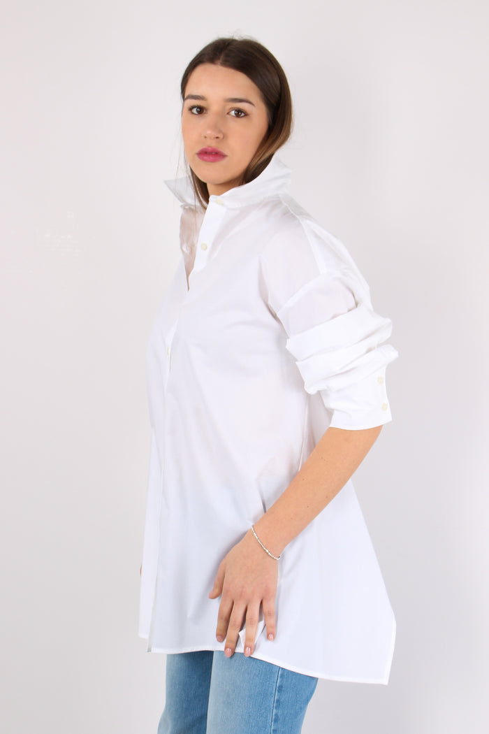 Camicia Aperta Dietro Bianco Ottico-8