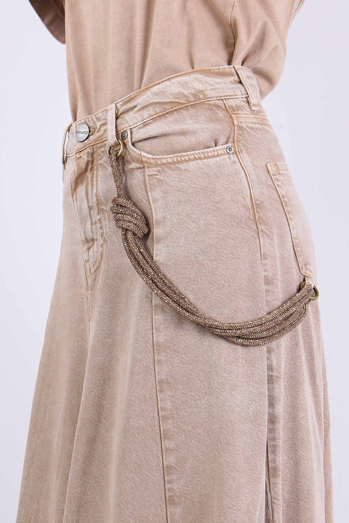 Hurghada Gonna Lunga Denim Beige-8