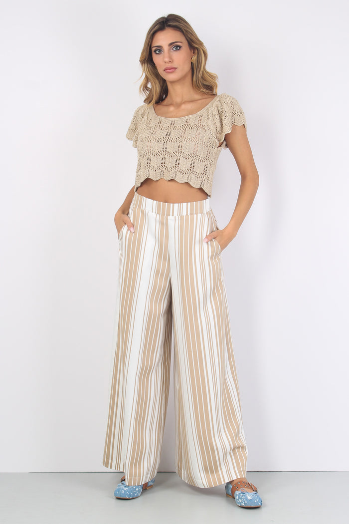 Pantalone Coulisse Riga Panna/beige