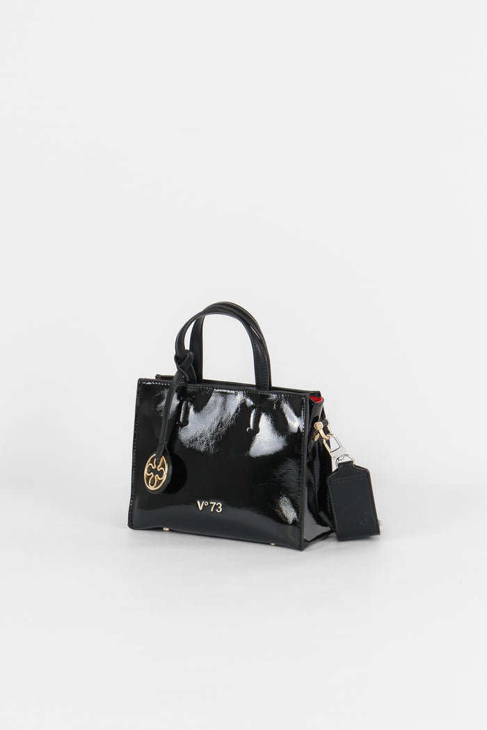 Blake Mini Shopping Vernice Nero-2