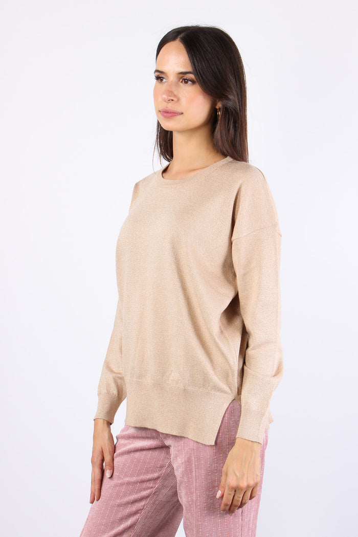 Maglia Effetto Felpa Lurex Bronzo-5