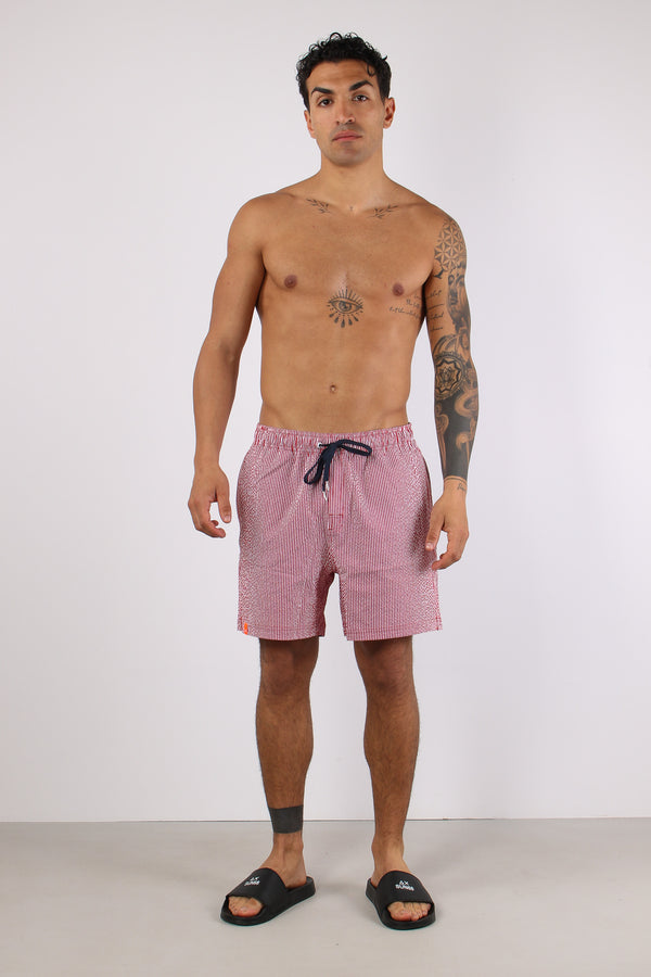 Costume Pantalone Riga Rosso/bianco