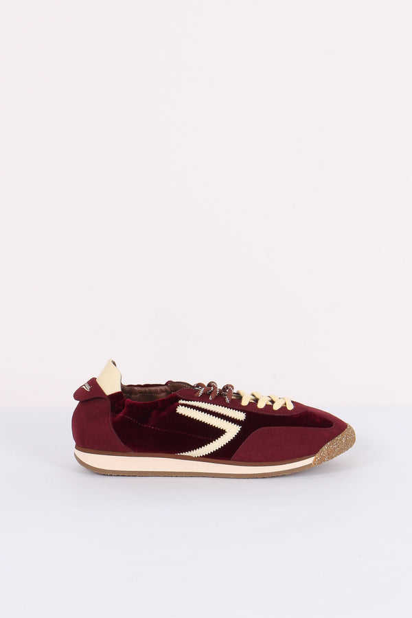 Sneakers Velluto Glitter Wine