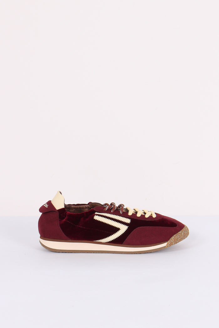 Sneakers Velluto Glitter Wine