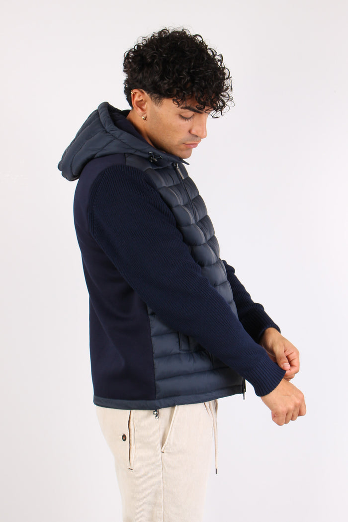 Giubbotto Bimateriale Cappucci Navy-4