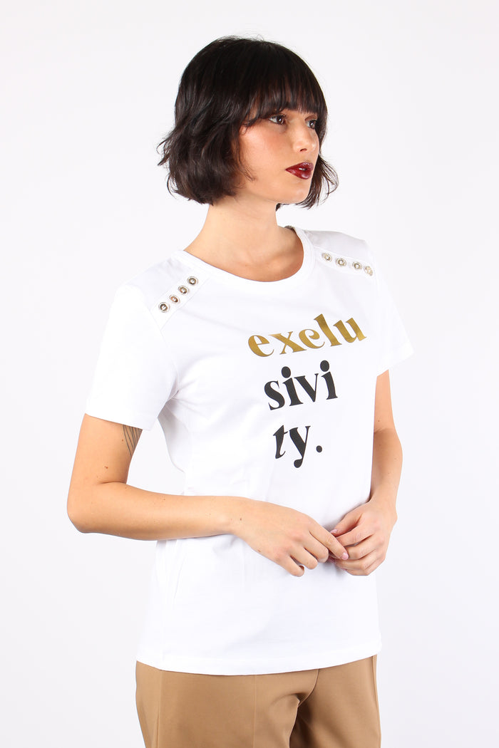 Rossana T-shirt Stampa White-5