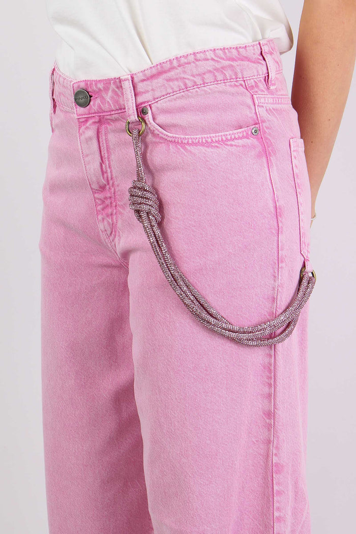 Lauryn Jeans Catena Strass Rosa Chiaro-6