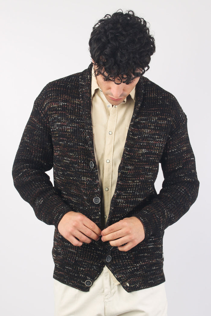 Cardigan Melange Peruviano Fango-4