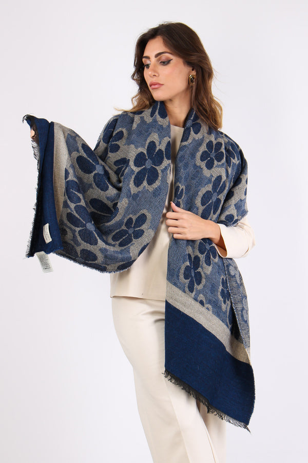 Sciarpa Fantasia Blu-2