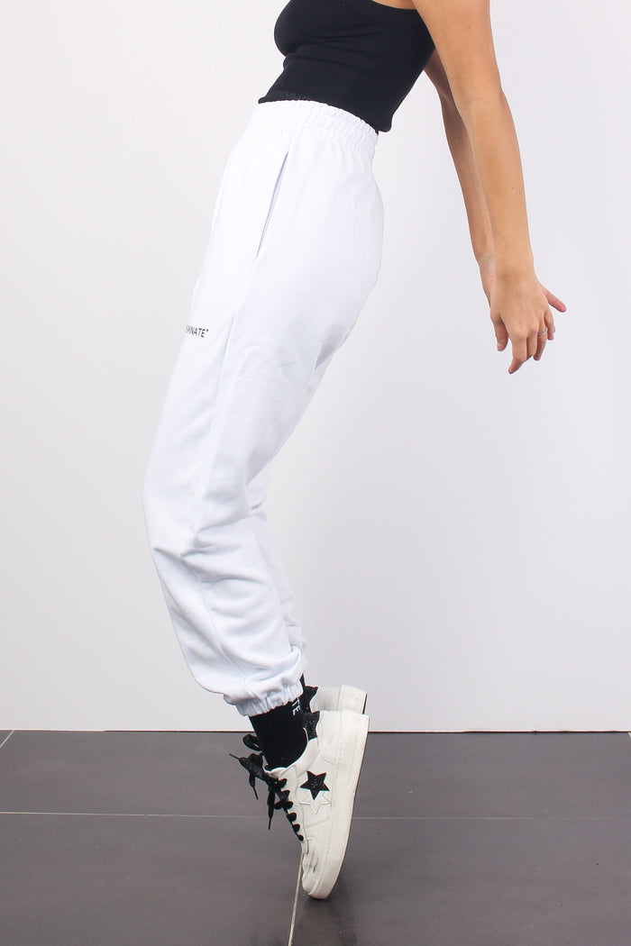 Pantalone Felpa Basico Bianco-9