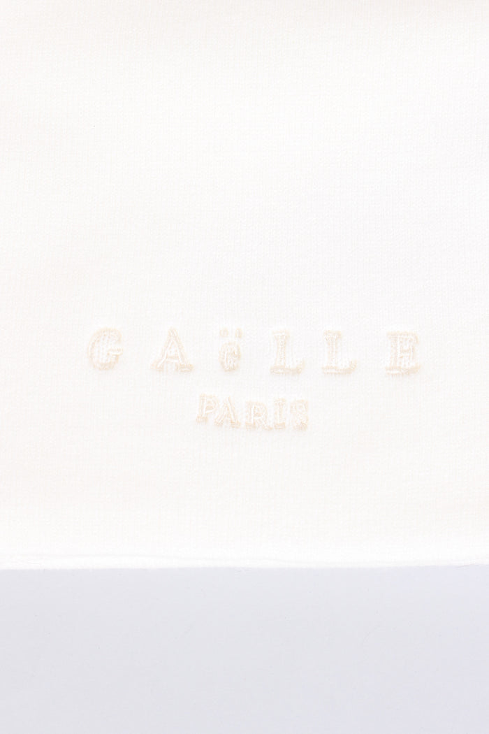 Sciarpa Basica Logo Ricamo Burro-5