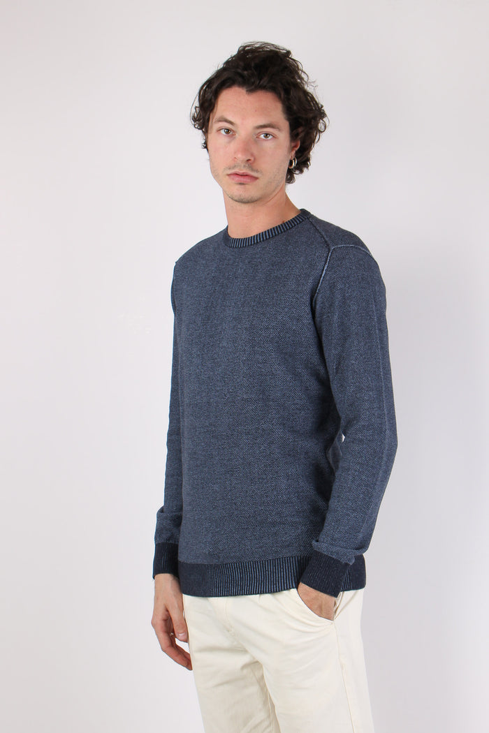 Girocollo Punto Riso Navy-5