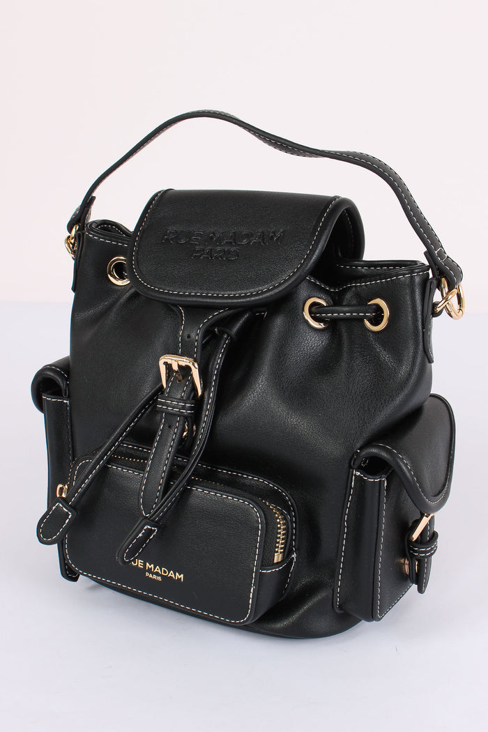 Zaino Logo Multi Tasche Black-5
