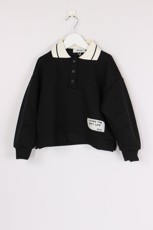 Polo Over Felpa Black