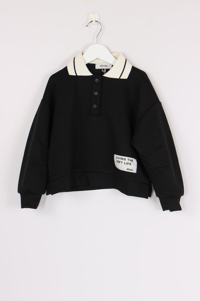 Polo Over Felpa Black