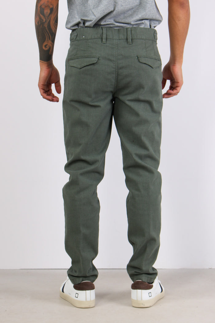 Pantalone Chino Riprese Latera Menta-5
