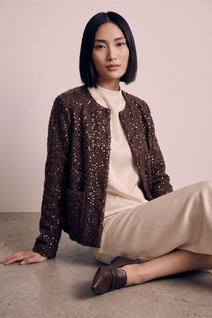 Chanel Lana Cotta Paillettes Moro