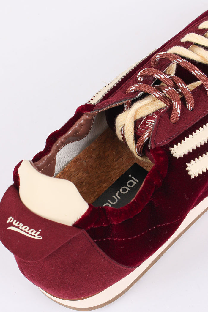 Sneakers Velluto Glitter Wine-6