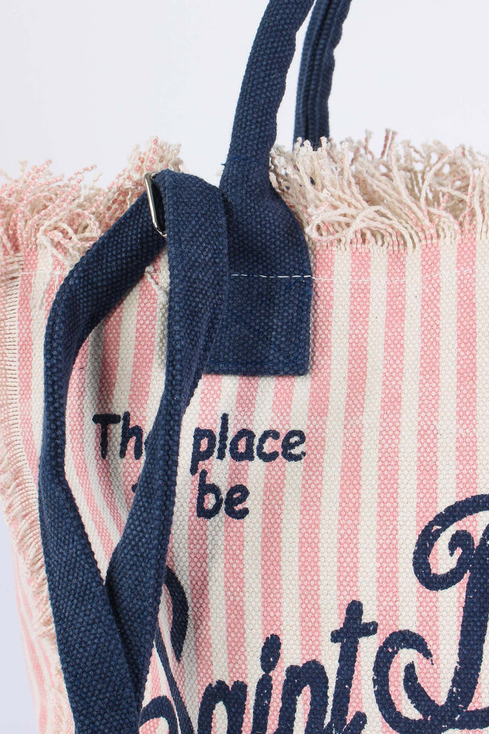 Colette Canvas Righe Rosa/blu-7