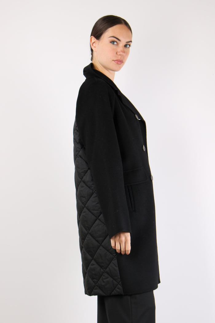 Zolfo Cappotto Lungo Lana Nero-9