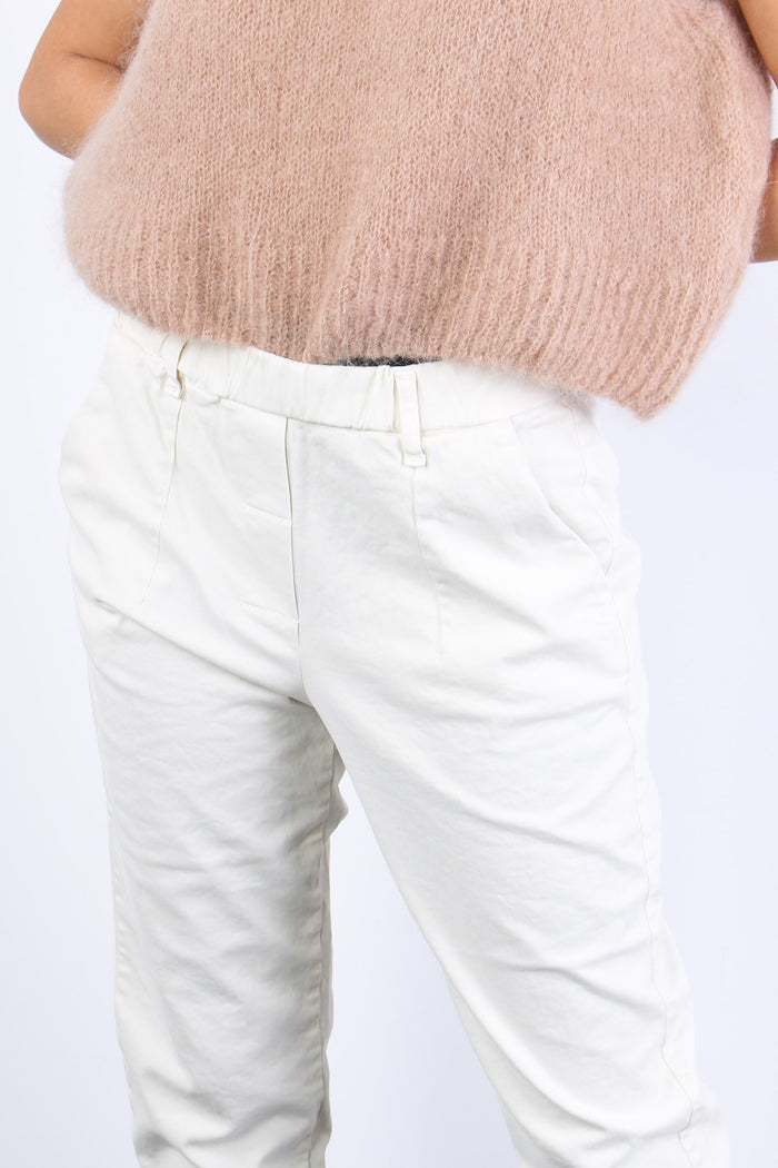 Pantalone Gabardina Elastico Burro-7