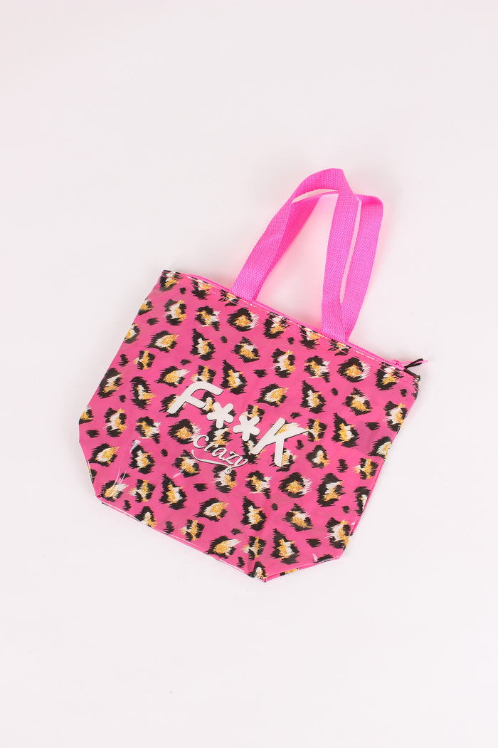 Mini Shopping Pvc Animalier Fucsia-3