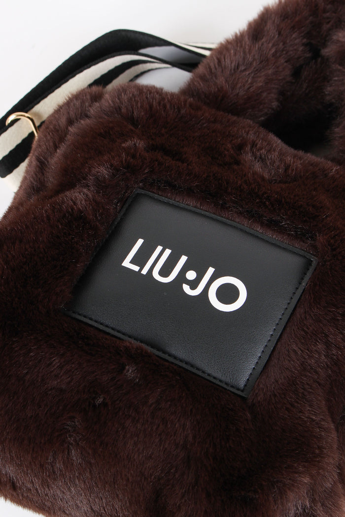 Shopping Mini Ecopelliccia Cioccolato-7