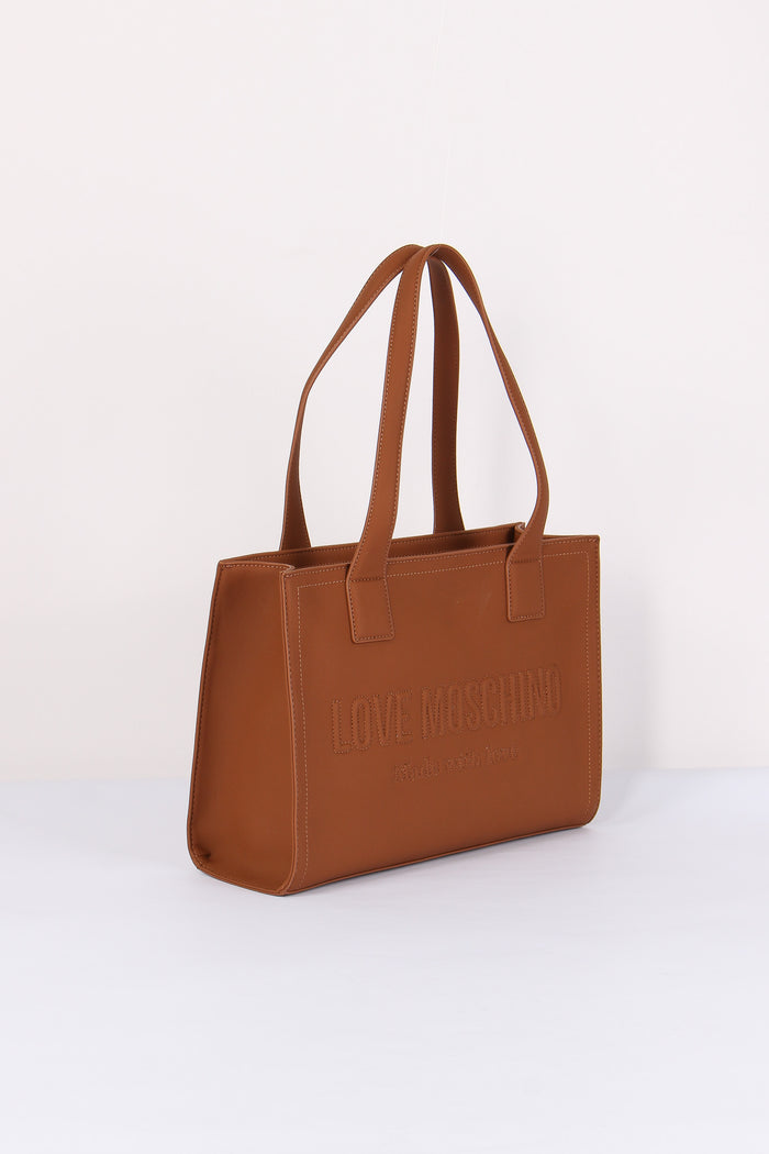 Shopping Rigida Lettering Cuoio-4
