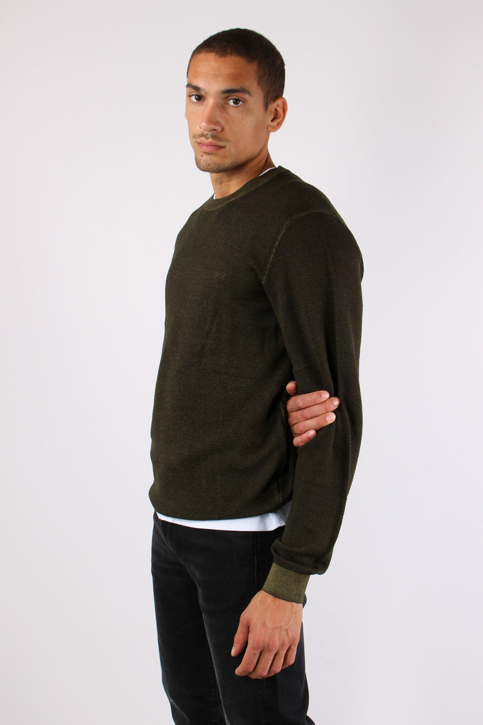 Maglia Lana Punto Riso Militare-7