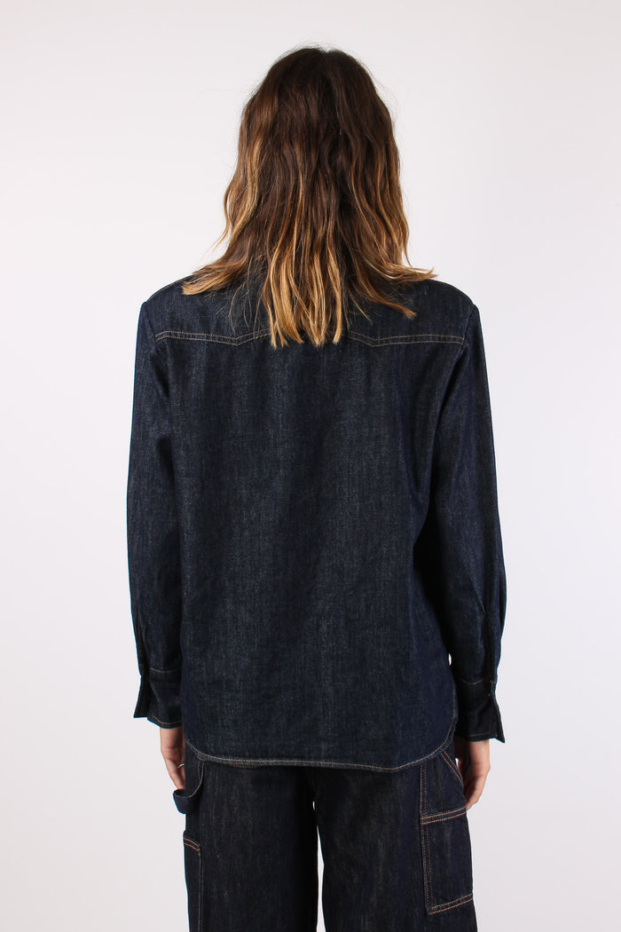Camicia Denim Denim Scuro-4