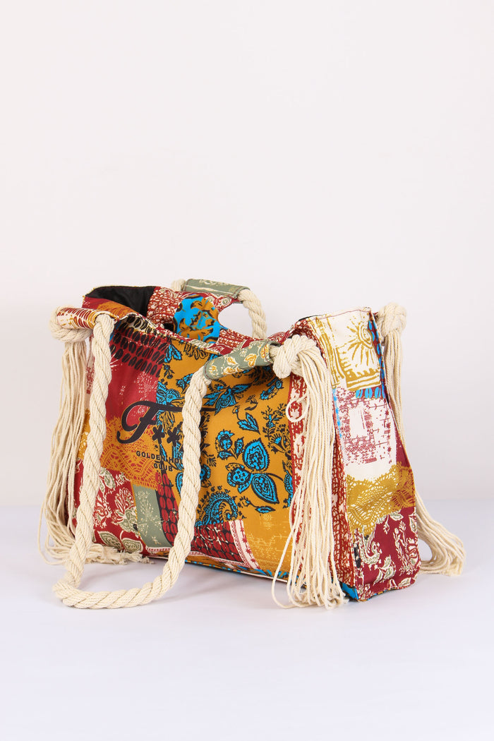 Borsa Fantasia Frange Laterali Multicolor-5