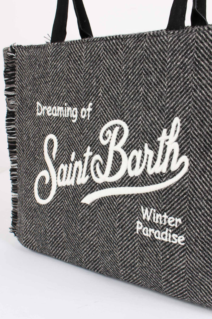 Borsa Tracolla Spinata Nero/bianco-4