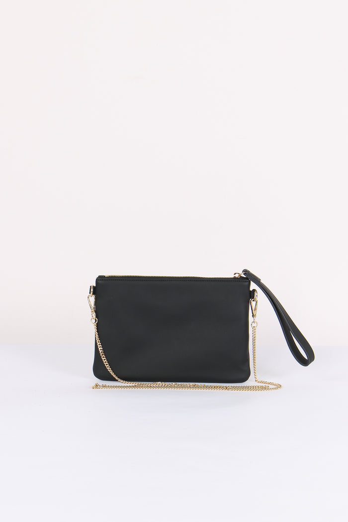 Pochette Effetto Denim Nero-3