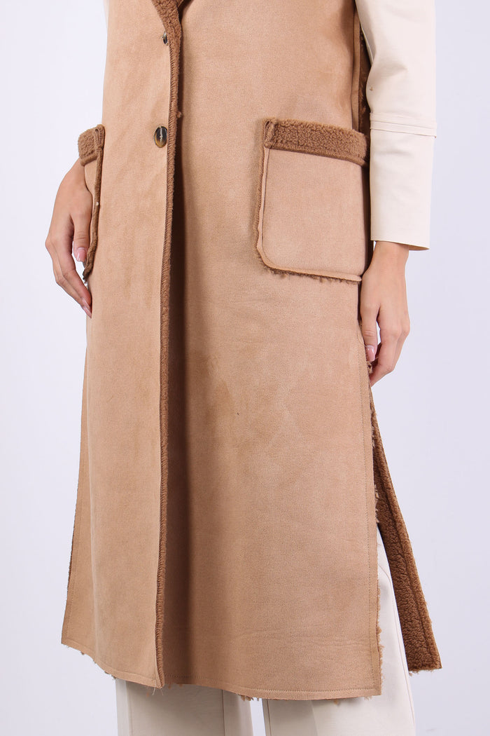 Gilet Ecomontone Cammello-8